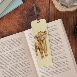 'Heilan Coo' Highland Cow Bookmark><noscript><img width=