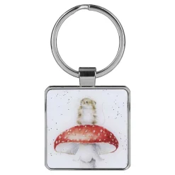 'He's A Fun-Gi' Mouse Metal Keyring>Wrendale Online