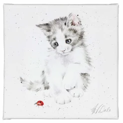 'Ladybird' Kitten Small Canvas>Wrendale Outlet