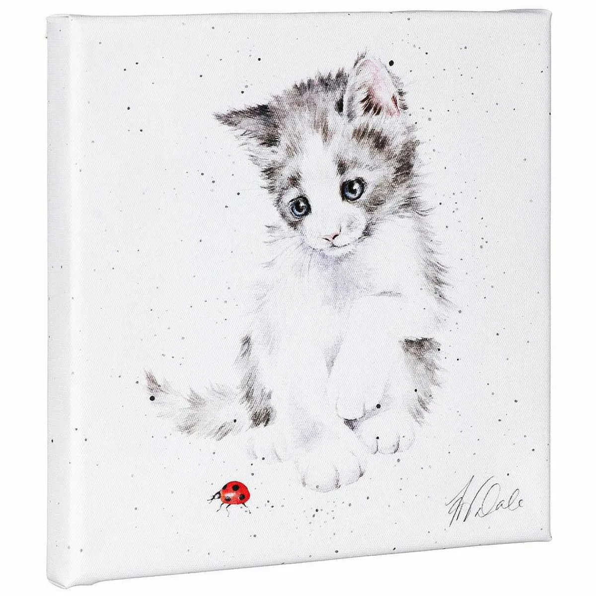 'Ladybird' Kitten Small Canvas>Wrendale Outlet