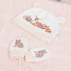 Little Forest Newborn Baby Hat And Mitten Set><noscript><img width=