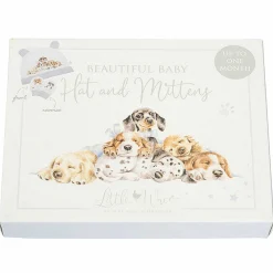 Little Paws Newborn Baby Hat And Mitten Set><noscript><img width=