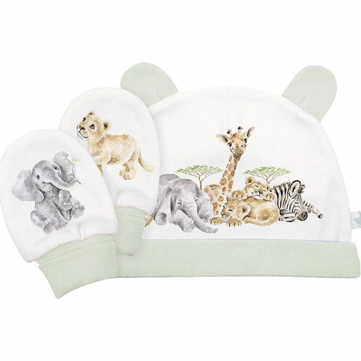 Little Savannah Newborn Baby Hat And Mitten Set>Wrendale Cheap