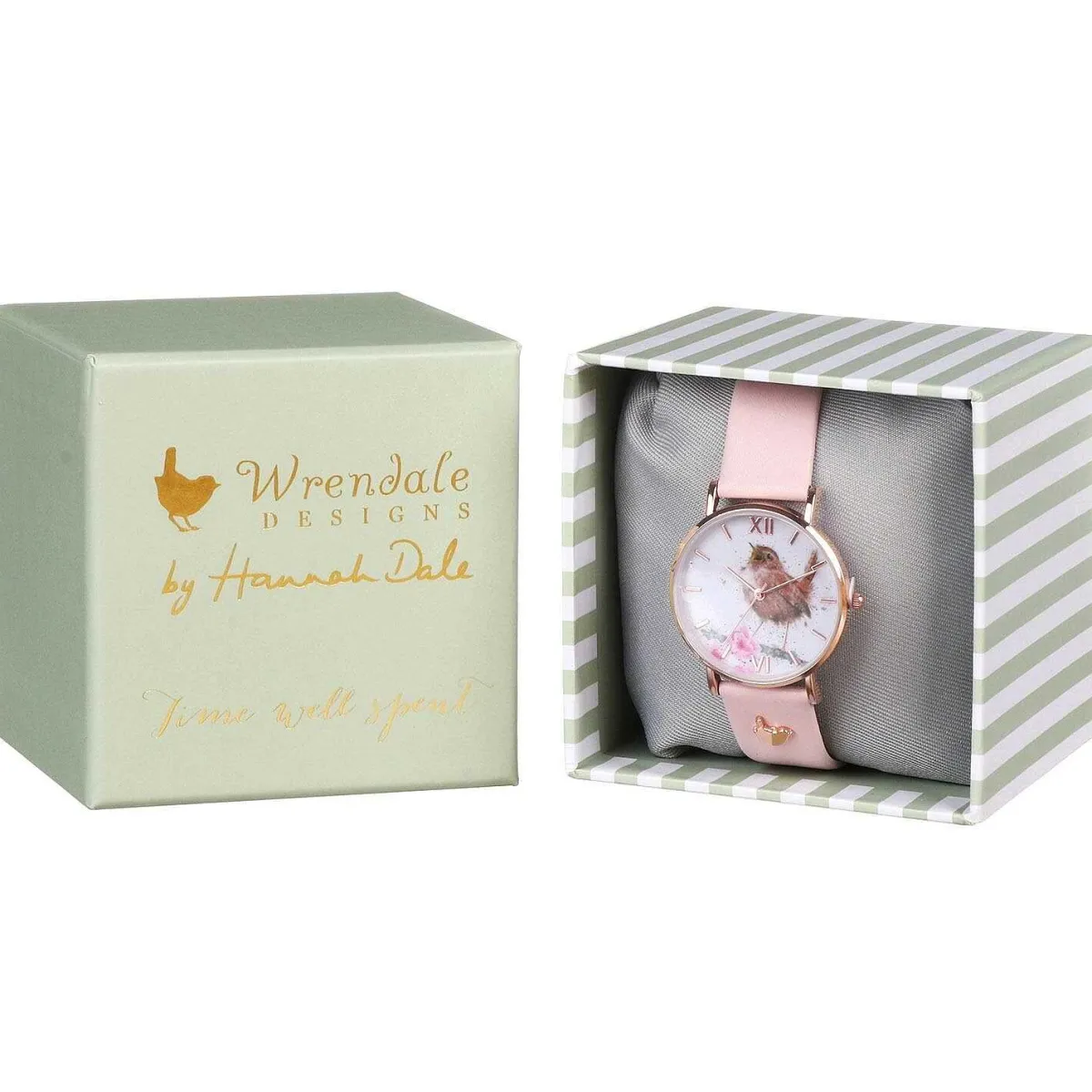 'Little Tweets' Bird Leather Watch>Wrendale Cheap