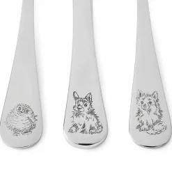 Little Wren Three Piece Stainless Steel Children's Cutlery Set><noscript><img width=