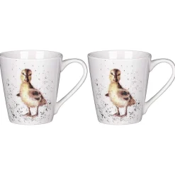 'Lovely Mum' Ducks 3 Piece Mugs & Tray Set><noscript><img width=