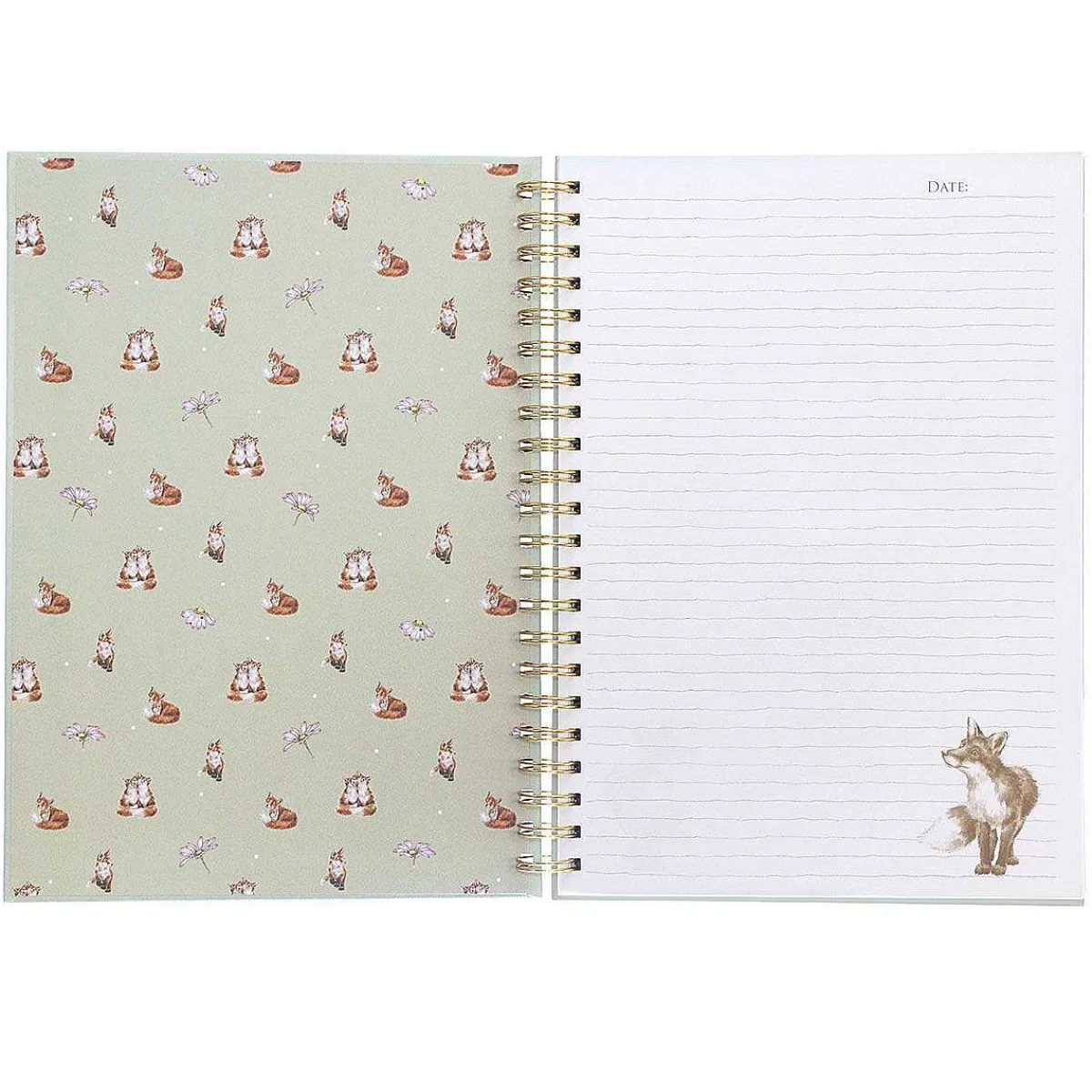 Make My Daisy Fox Spiral Bound A4 Notebook>Wrendale Outlet