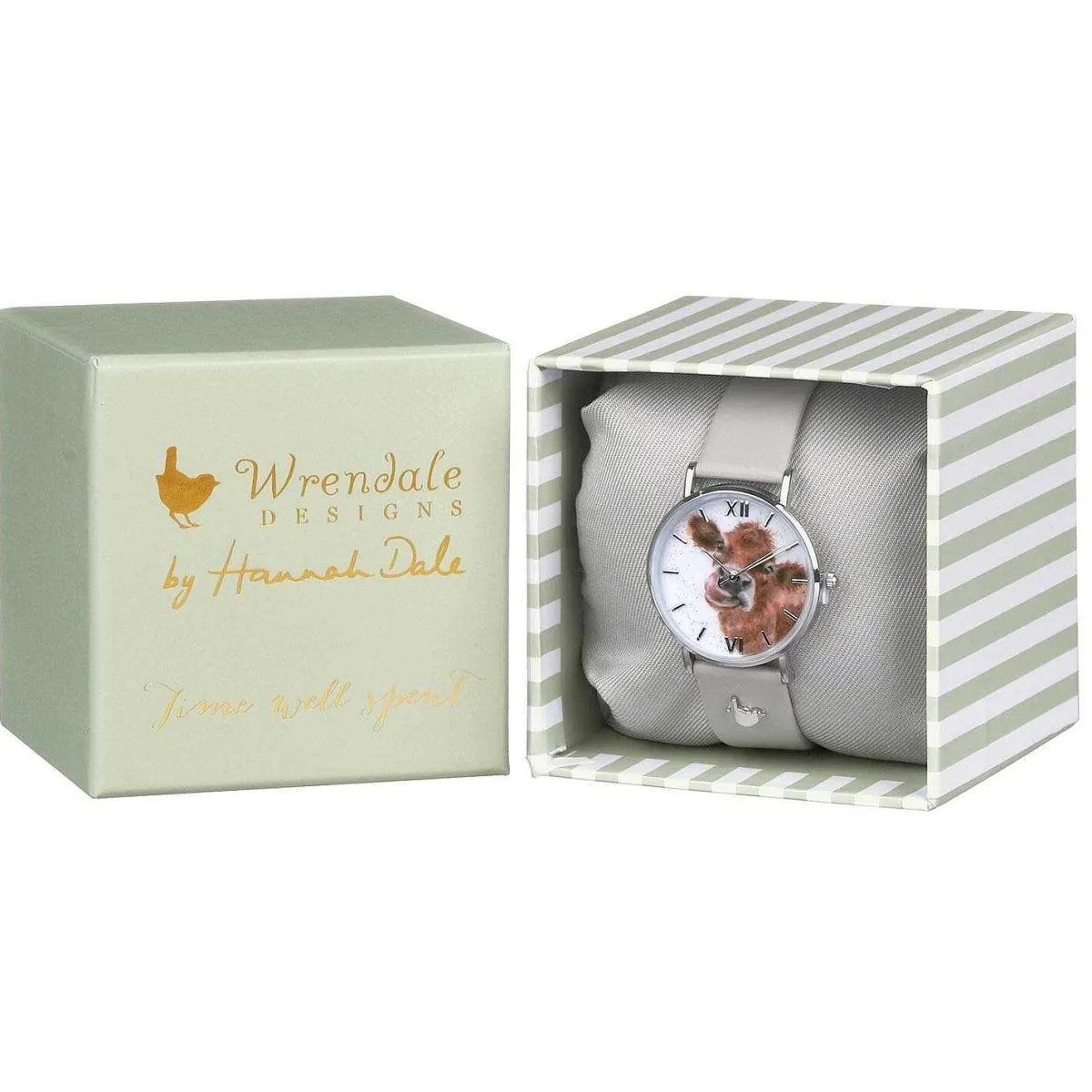 'Moooo' Cow Leather Watch>Wrendale Best