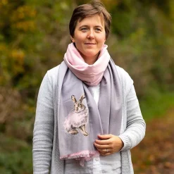 'Mountain Hare' Winter Scarf><noscript><img width=