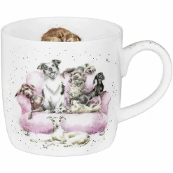 Movie Night Dogs Fine Bone China Mug><noscript><img width=