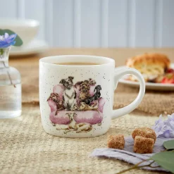 Movie Night Dogs Fine Bone China Mug><noscript><img width=