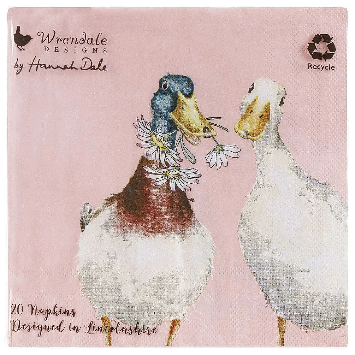 Not A Daisy Goes By Duck Set Of 20 Lunch Napkins>Wrendale Cheap