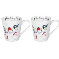 One Snowy Day 3 Piece Christmas Mug And Tray Set><noscript><img width=