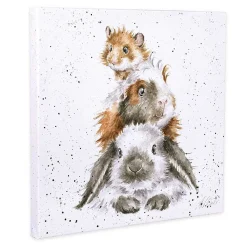 'Piggy In The Middle' Small Canvas>Wrendale Best Sale
