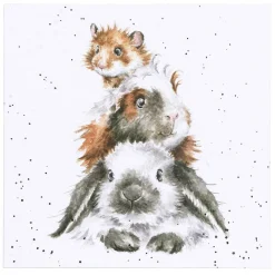 'Piggy In The Middle' Greetings Card>Wrendale Flash Sale