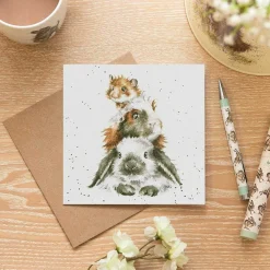 'Piggy In The Middle' Greetings Card>Wrendale Flash Sale