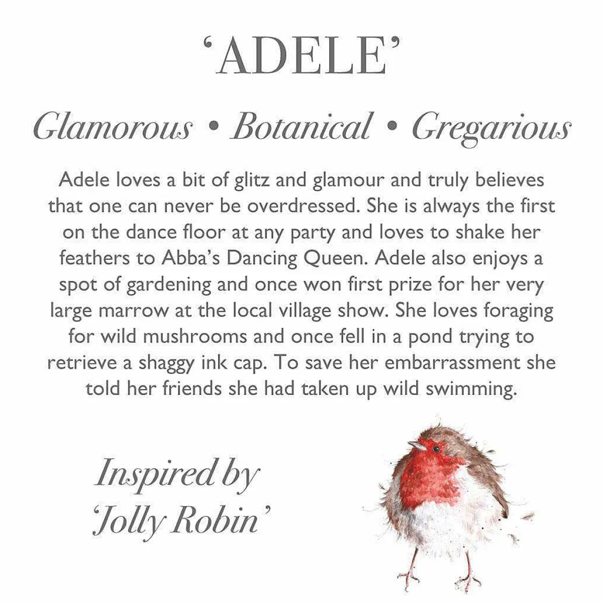 Plush Adele Robin Character Keyring>Wrendale Best