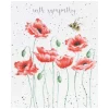 'Poppies And Bee' Sympathy Card>Wrendale Outlet