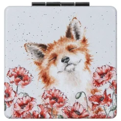 'Poppy Fields' Fox Compact Mirror>Wrendale Store