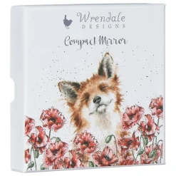 'Poppy Fields' Fox Compact Mirror>Wrendale Store