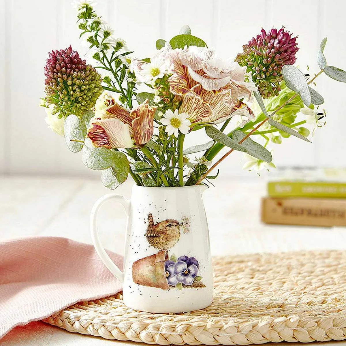 'Pottering About' Wren 8Cm Posy Jug>Wrendale Fashion