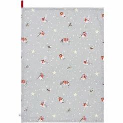 'season's Tweetings' Robin Tea Towel>Wrendale Hot