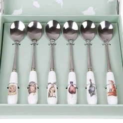 Set Of 6 Animal Tea Spoons>Wrendale New