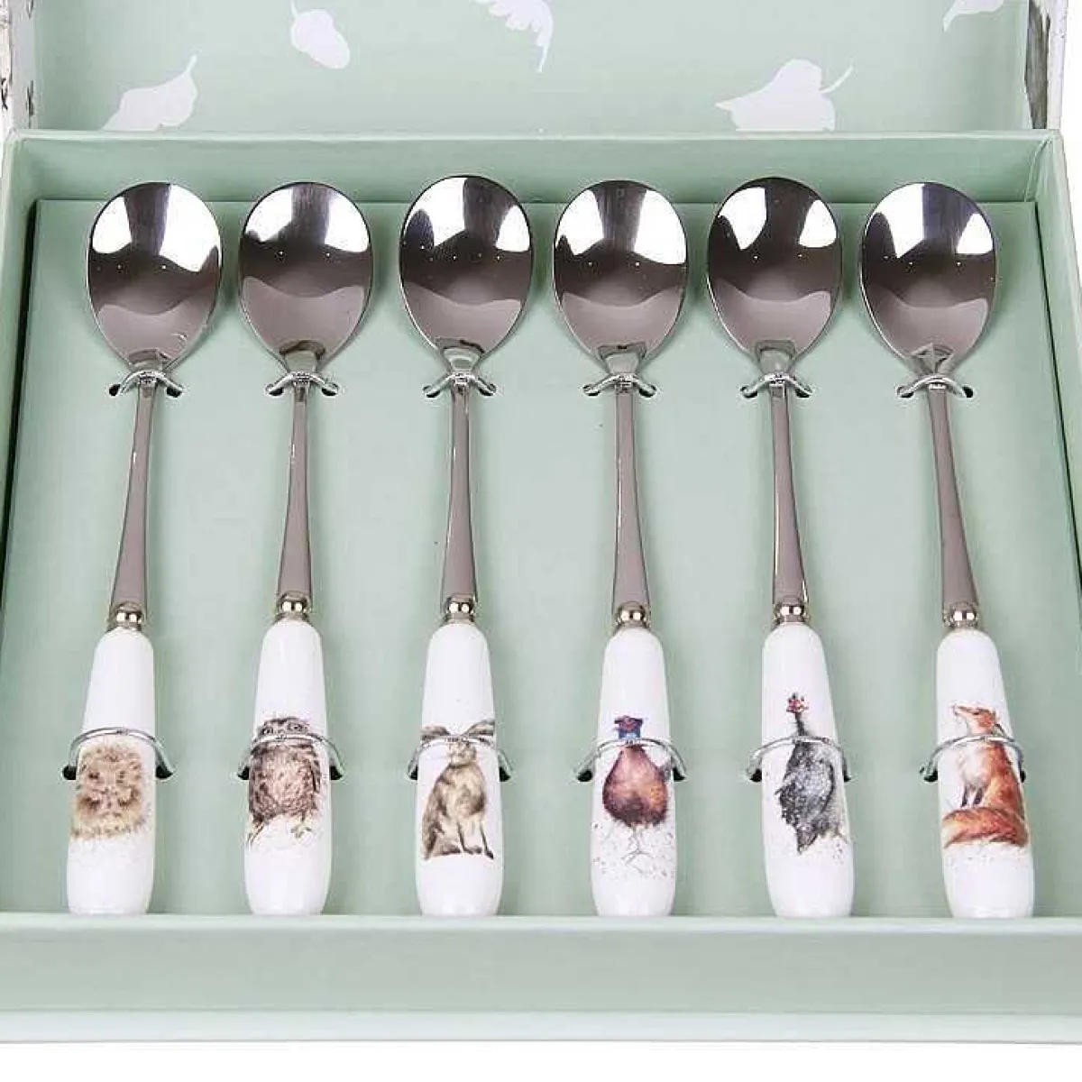 Set Of 6 Animal Tea Spoons>Wrendale New