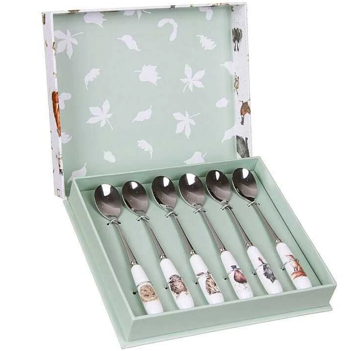 Set Of 6 Animal Tea Spoons>Wrendale New