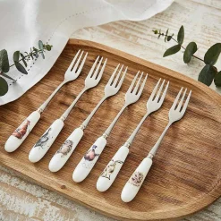 Set Of 6 Pastry Forks><noscript><img width=