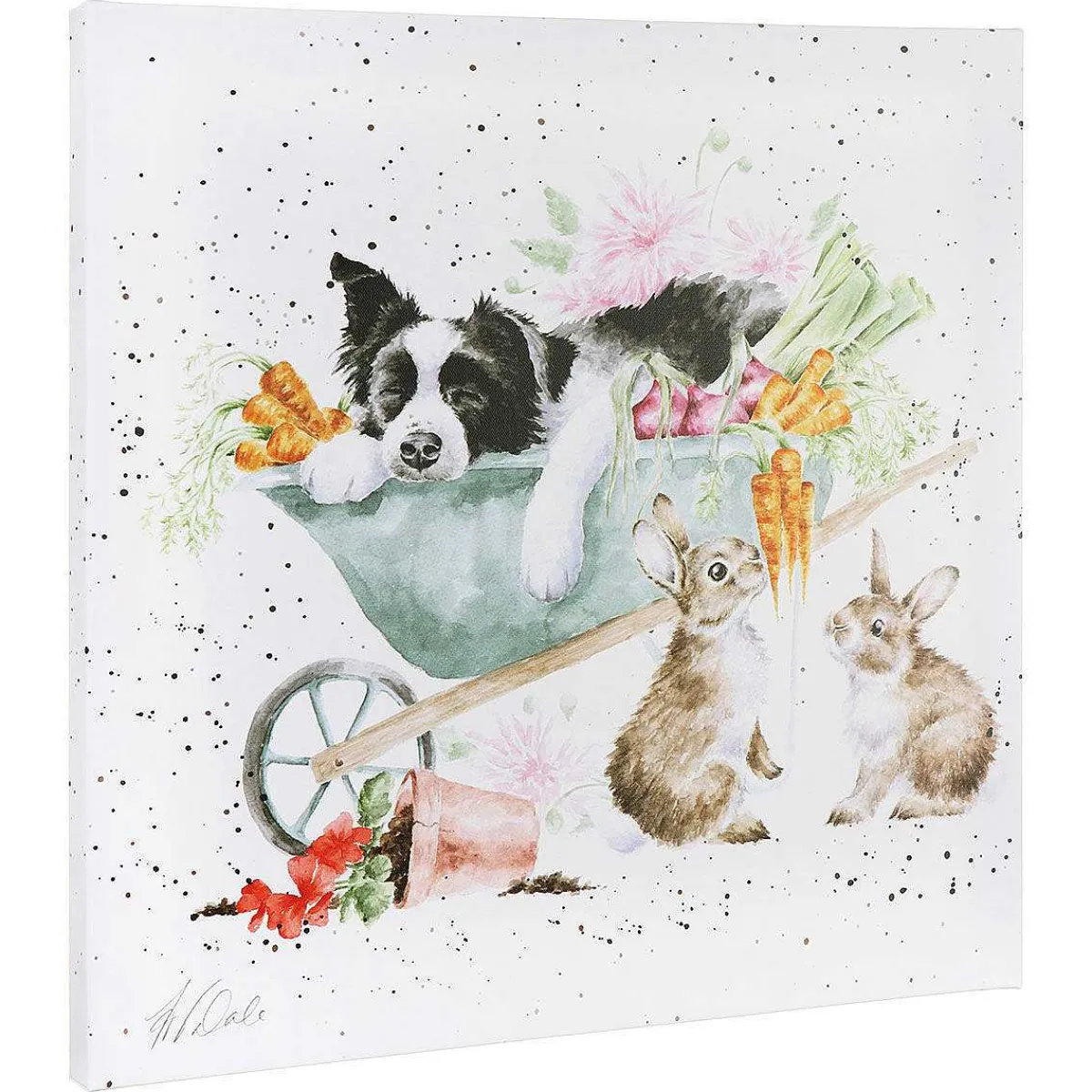 'sleeping On The Job' Large Canvas>Wrendale Clearance