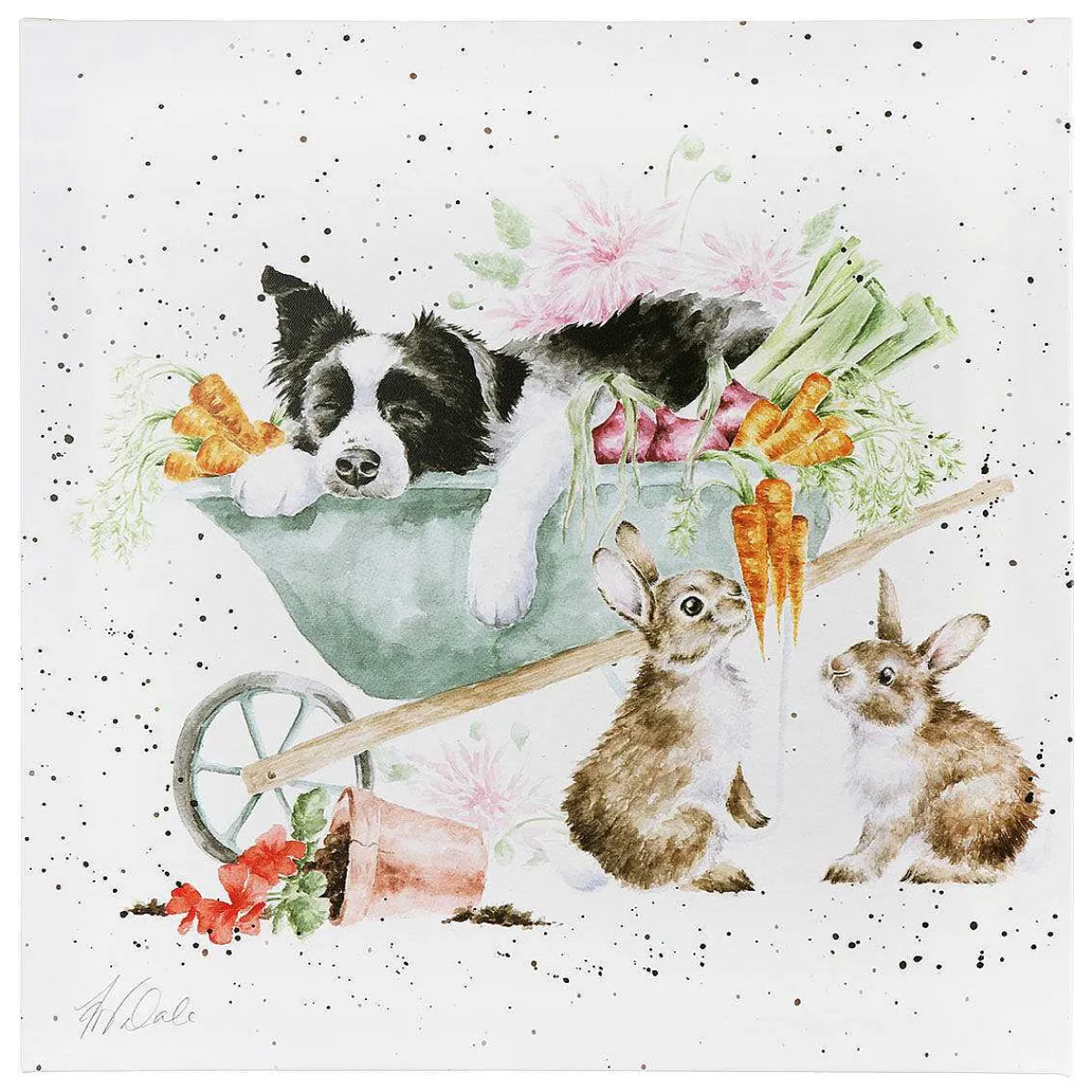 'sleeping On The Job' Large Canvas>Wrendale Clearance