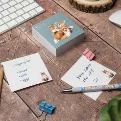 'snug As A Cub' Fox Square Sticky Notes><noscript><img width=