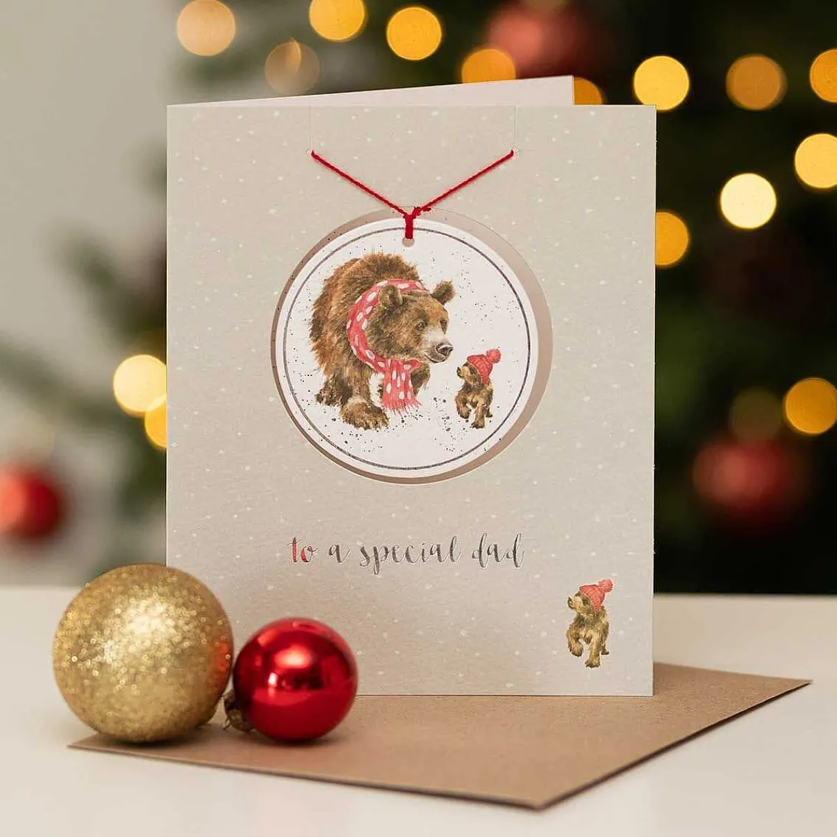 'special Dad' Christmas Card With Tree Decoration>Wrendale Fashion