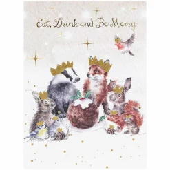 'The Christmas Party' Set Of 8 Christmas Cards>Wrendale Sale