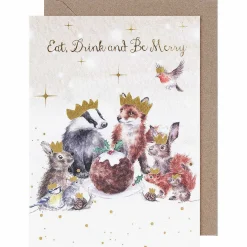 'The Christmas Party' Set Of 8 Christmas Cards><noscript><img width=