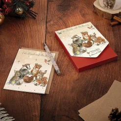 'The Christmas Party' Set Of 8 Christmas Cards><noscript><img width=