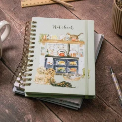 'The Country Kitchen' Cats & Dogs Spiral Bound A5 Notebook>Wrendale Fashion