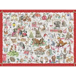 'The Country Set Christmas' 1000 Piece Jigsaw Puzzle>Wrendale Flash Sale