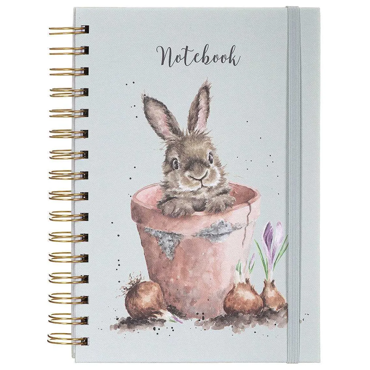 The Flower Pot Rabbit Spiral Bound A5 Notebook>Wrendale Sale