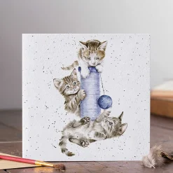 'Three's A Crowd' Cats Greetings Card>Wrendale Outlet