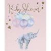 Up And Away Elephant Baby Shower Card>Wrendale Cheap