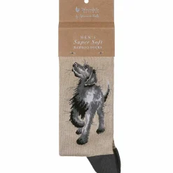Walkies Black Labrador Men's Bamboo Socks>Wrendale Best Sale