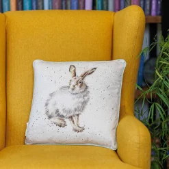 'Winter Hare' Square Cushion>Wrendale Sale