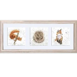 Woodland Trio Triple Print With Cream Frame>Wrendale Outlet