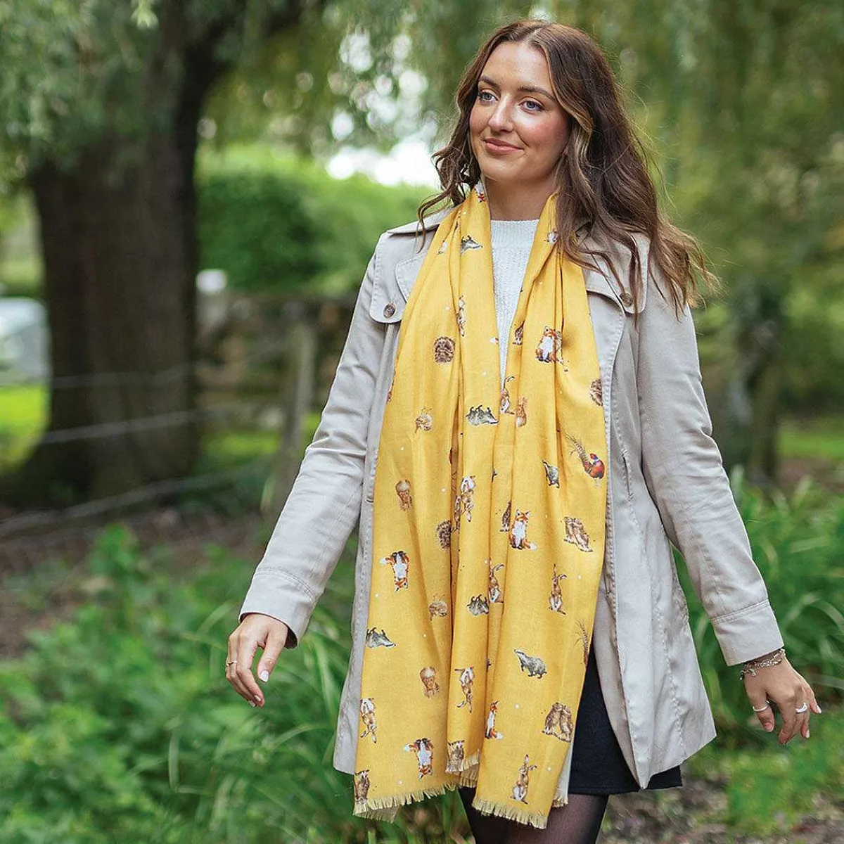 'Woodlanders' Everyday Scarf>Wrendale Discount