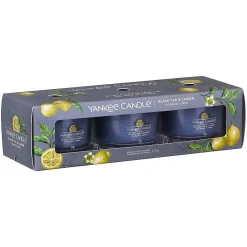 Black Tea & Lemon Set Of Three Signature Filled Votives>Yankee Candle Cheap