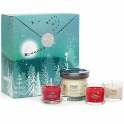 Holiday Bright Lights Small Tumbler & Three Filled Votive Gift Set>Yankee Candle Shop
