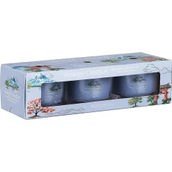 Majestic Mount Fuji Set Of Three Signature Filled Votives><noscript><img width=
