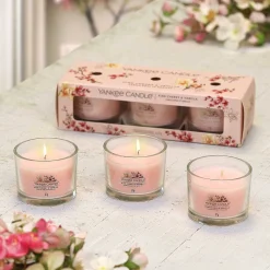 Pink Cherry Vanilla Set Of Three Signature Filled Votives><noscript><img width=